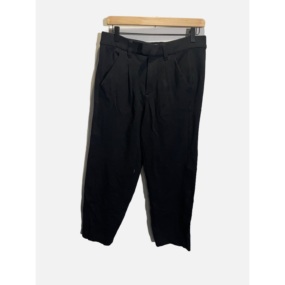 Wit & Wisdom Pleated Trousers Womens 8 Black Stretch Workwear Career Pants